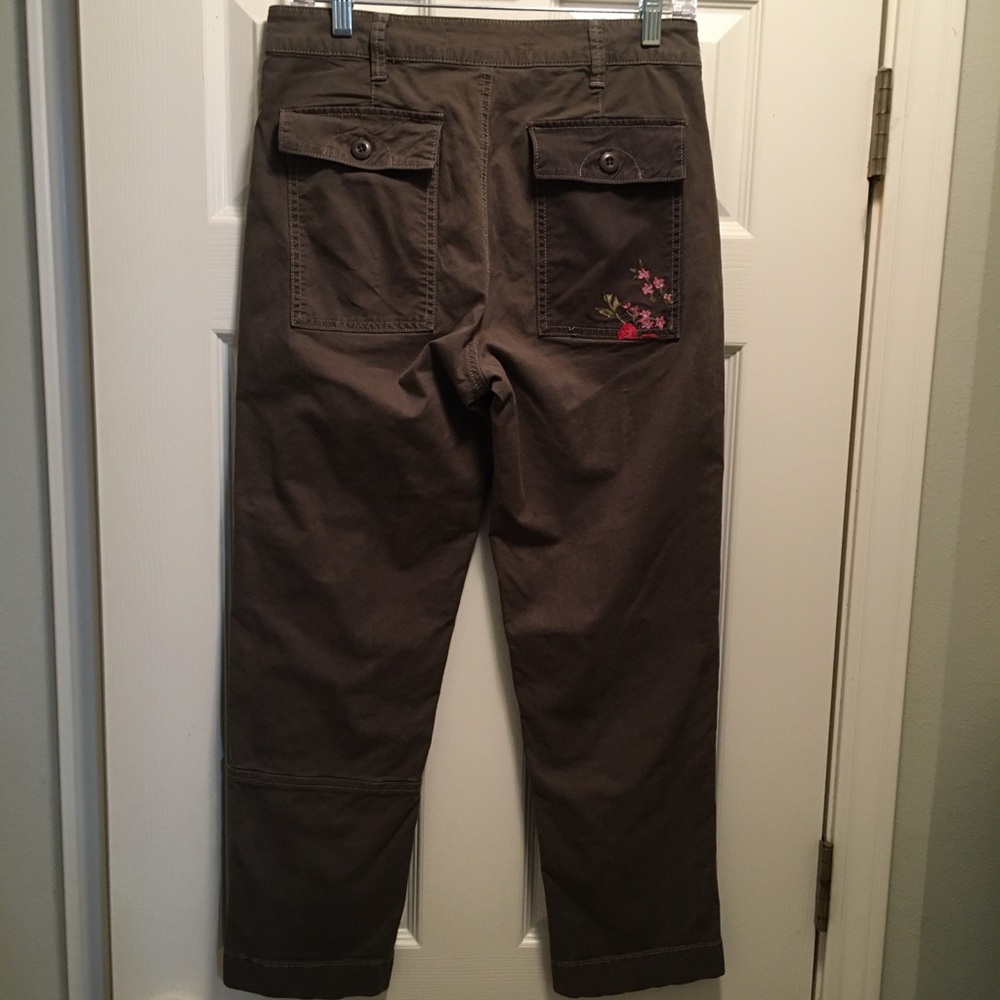 Anthropologie Embroidered Floral Pants - Picture 6 of 11